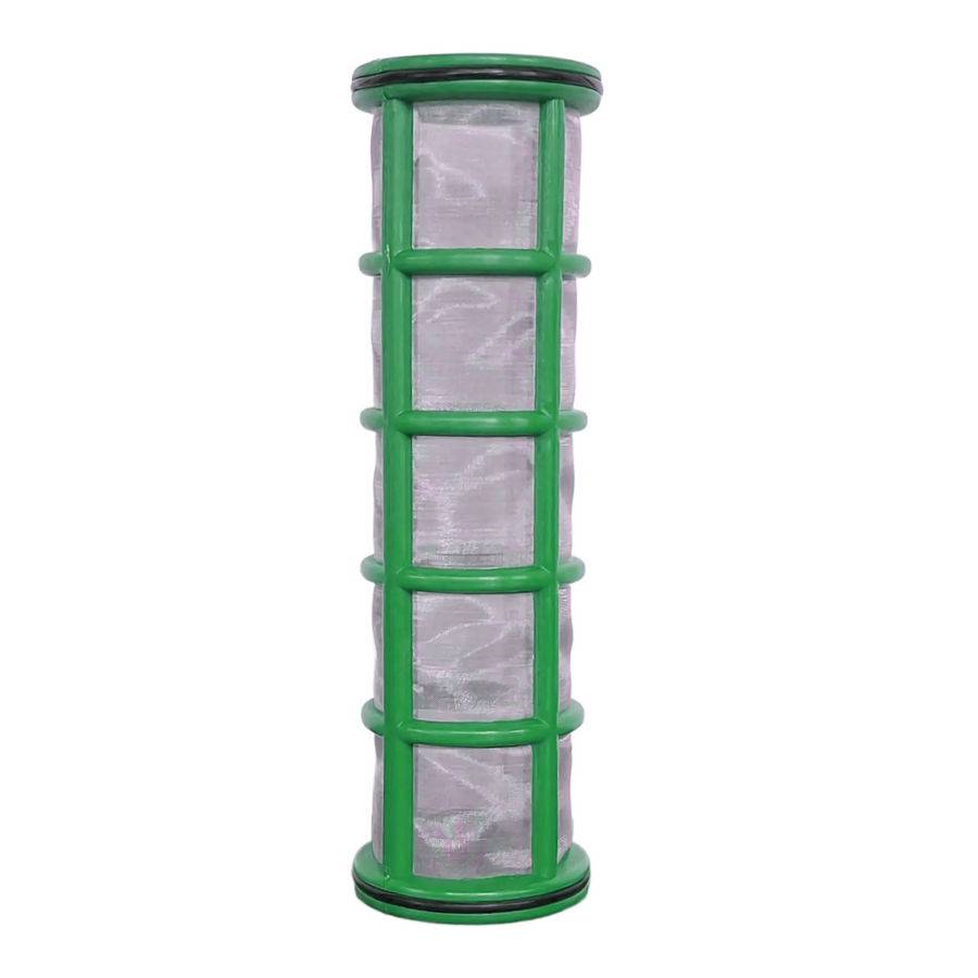 WaterLabs 50-micron reusable replacement filter cartridge featuring a durable green structural cage housing