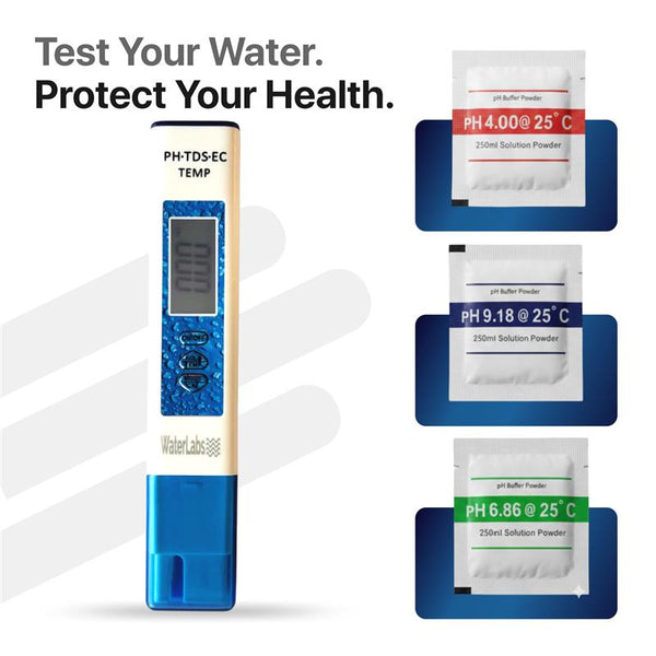 4-in-1 Digital Water Testing Meter | pH, TDS, EC & Temperature Tester with LCD Display | Ideal for Drinking Water, RO, Aquarium, Pool & Hydroponics